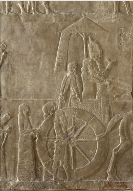 King Ashurbanipal on his Chariot and Elamite Prisoners